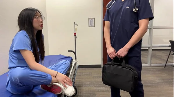 Creepy Doctor Convinces Young Medical Intern Korean Girl to Fuck to Get Ahead