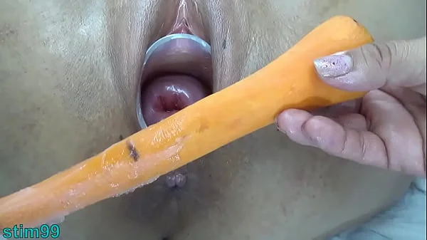 Japanese Lesbians Pee Hole Stretched Penetration & Cervix Fucking with huge vegetables