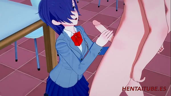 Tokyo Ghoul - Touka Kirishima Handjob, Blowjob and Fucked in a Table - Hentai 3D